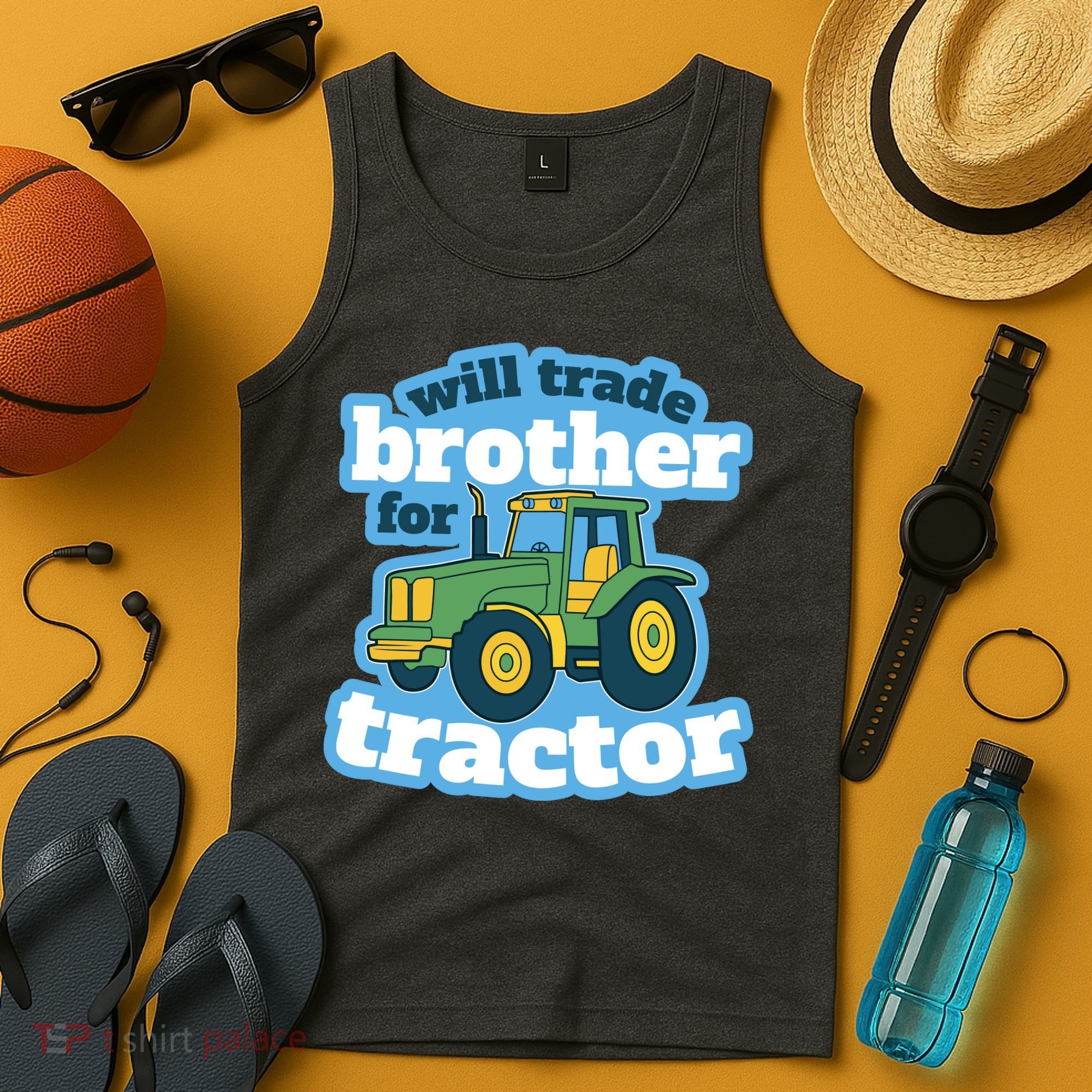 Will Trade Brother For Tractor Funny Tank Top
