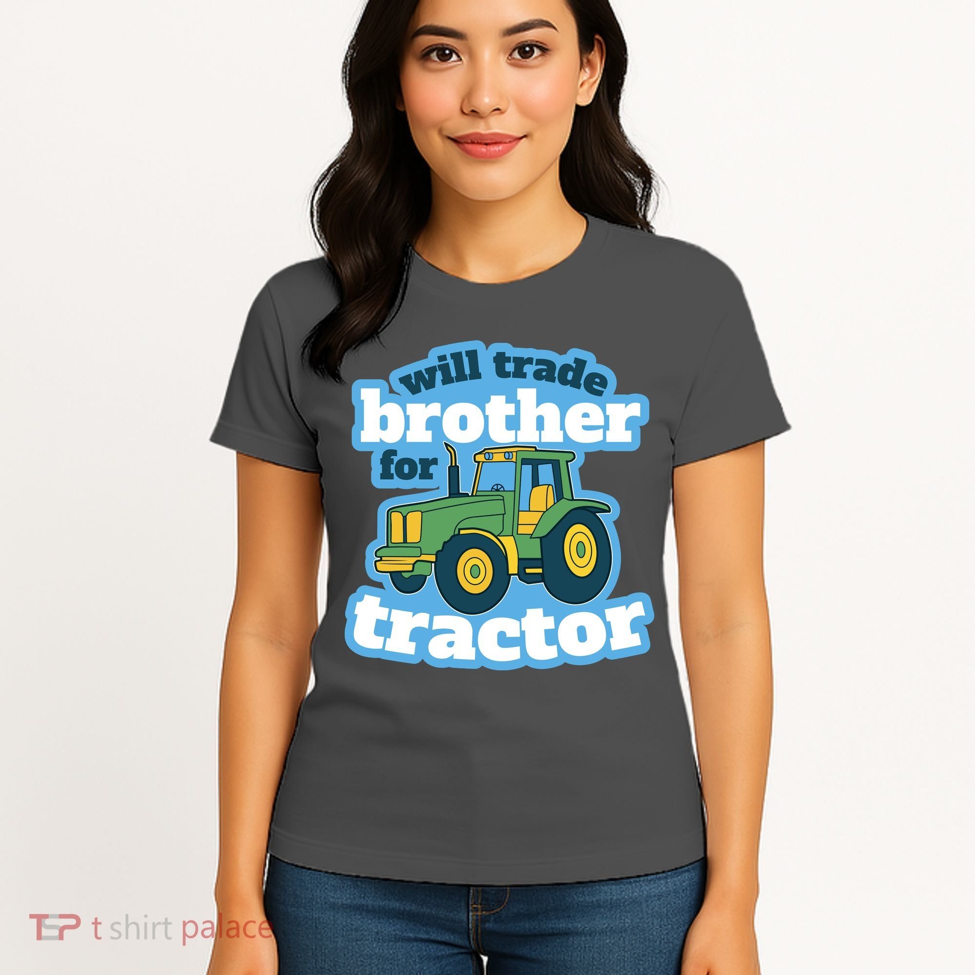 Will Trade Brother For Tractor Funny Women's T-Shirt