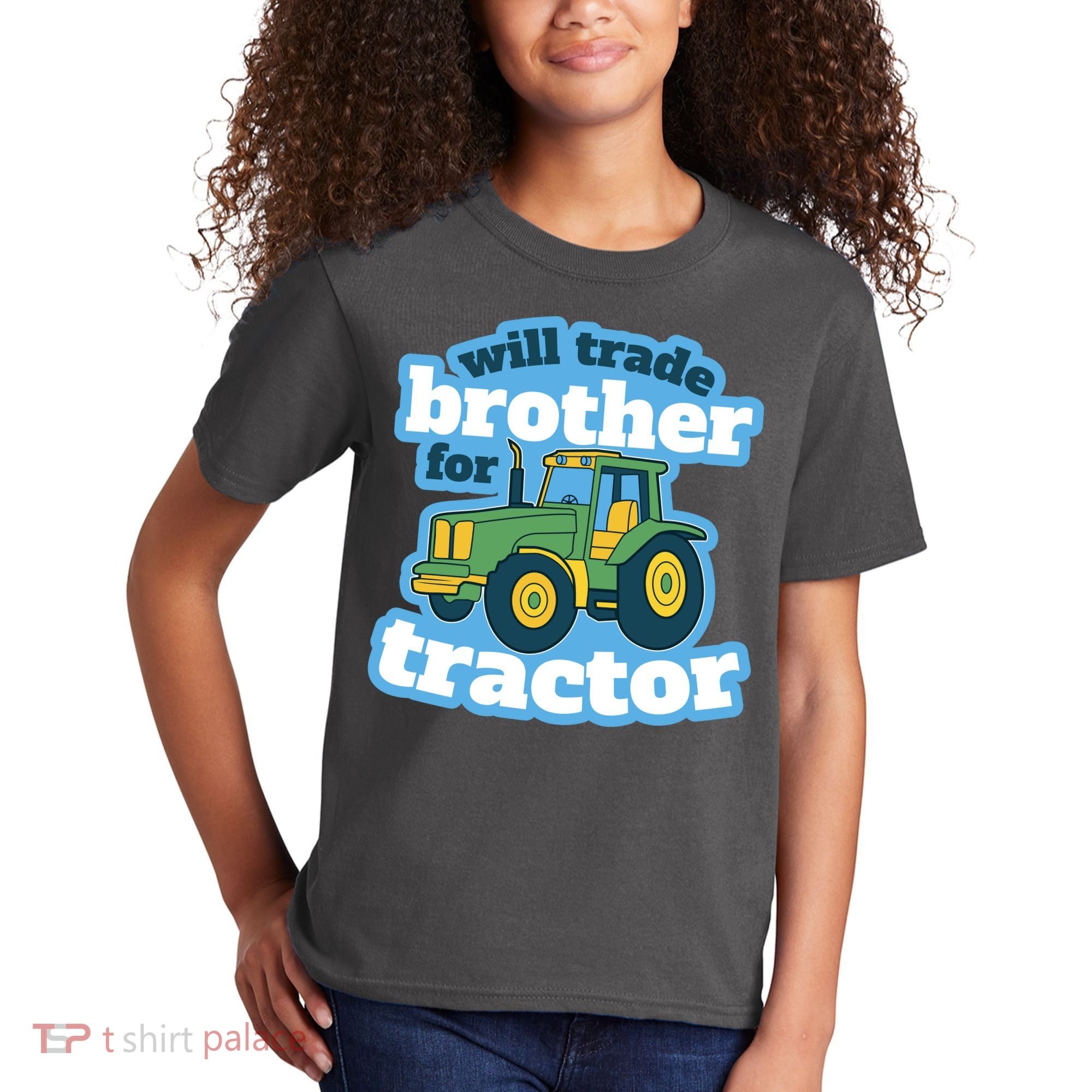 Will Trade Brother For Tractor Funny Kids T-Shirt