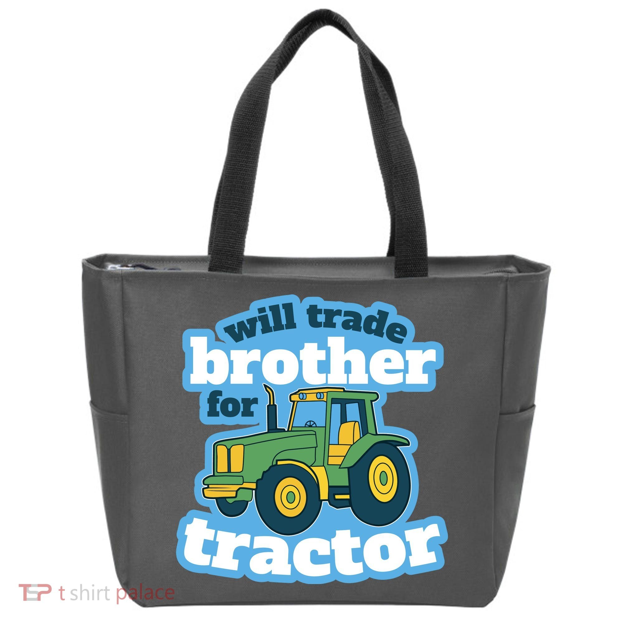 Will Trade Brother For Tractor Funny Tote Bag