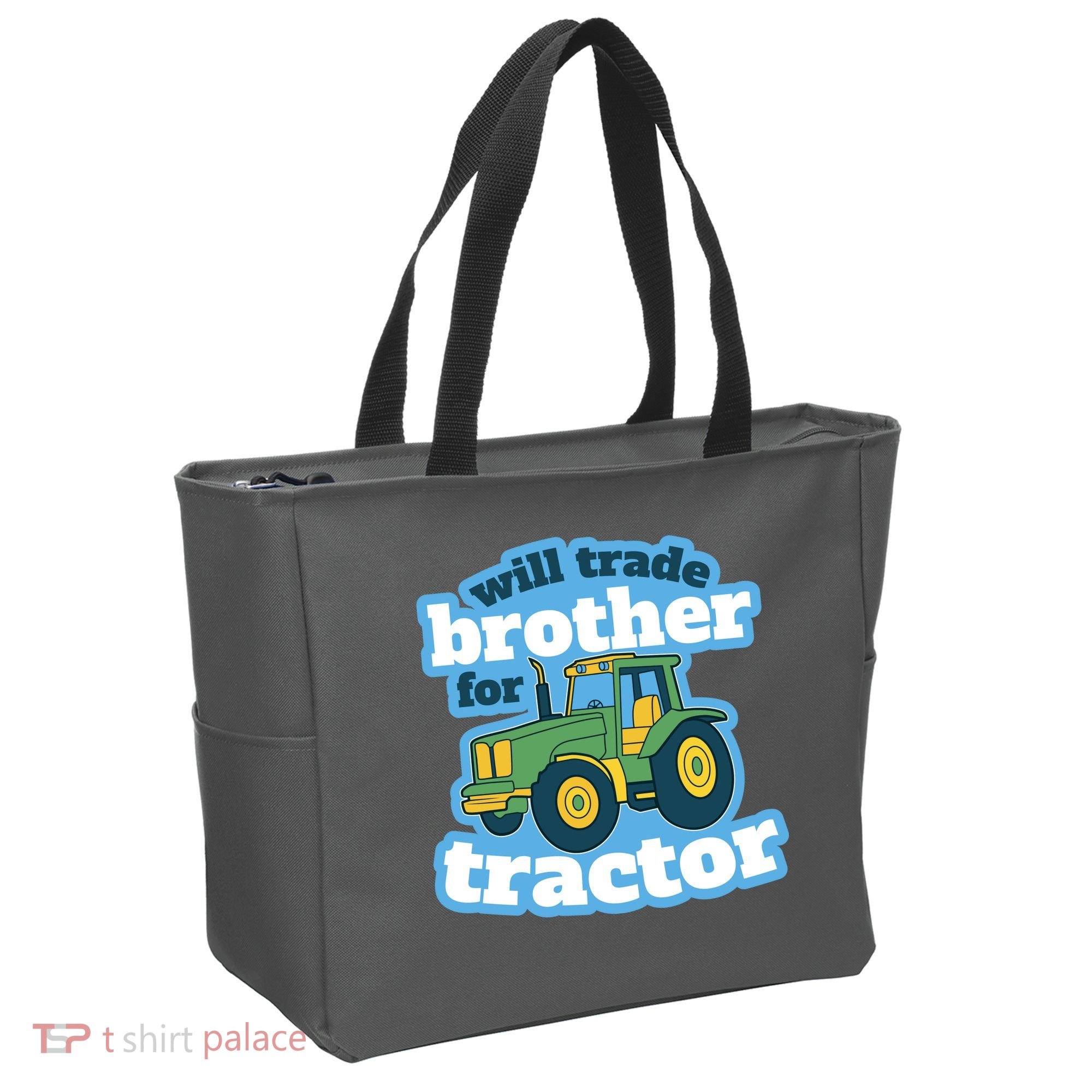 Will Trade Brother For Tractor Funny Tote Bag