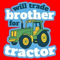 Will Trade Brother For Tractor Funny Santa Hat thumb 1
