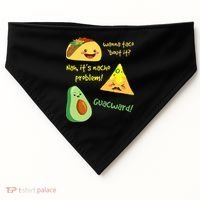 Wanna Taco Bout It Nacho Problem! Funny Avocado Food Pun USA-Made Doggie Bandana thumb 0