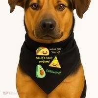 Wanna Taco Bout It Nacho Problem! Funny Avocado Food Pun USA-Made Doggie Bandana thumb 1