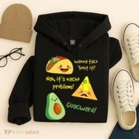 Wanna Taco Bout It Nacho Problem! Funny Avocado Food Pun Hoodie thumb 4