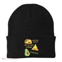 Wanna Taco Bout It Nacho Problem! Funny Avocado Food Pun Beanie thumb 0