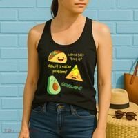 Wanna Taco Bout It Nacho Problem! Funny Avocado Food Pun Women's Tank Top thumb 2