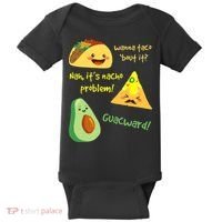 Wanna Taco Bout It Nacho Problem! Funny Avocado Food Pun Baby Bodysuit thumb 0