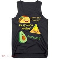 Wanna Taco Bout It Nacho Problem! Funny Avocado Food Pun Tank Top thumb 0