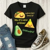 Wanna Taco Bout It Nacho Problem! Funny Avocado Food Pun Women's T-Shirt thumb 3