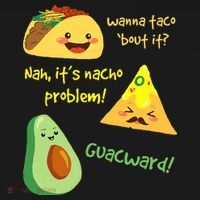 Wanna Taco Bout It Nacho Problem! Funny Avocado Food Pun Kids Long Sleeve Shirt thumb 2