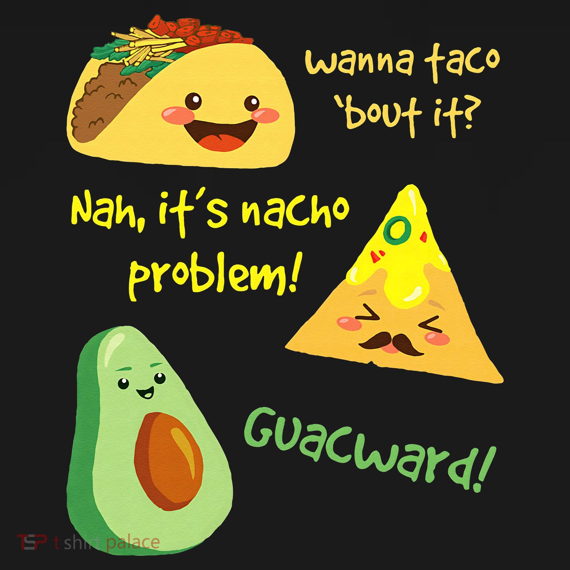 Wanna Taco Bout It Nacho Problem! Funny Avocado Food Pun Kids Long Sleeve Shirt