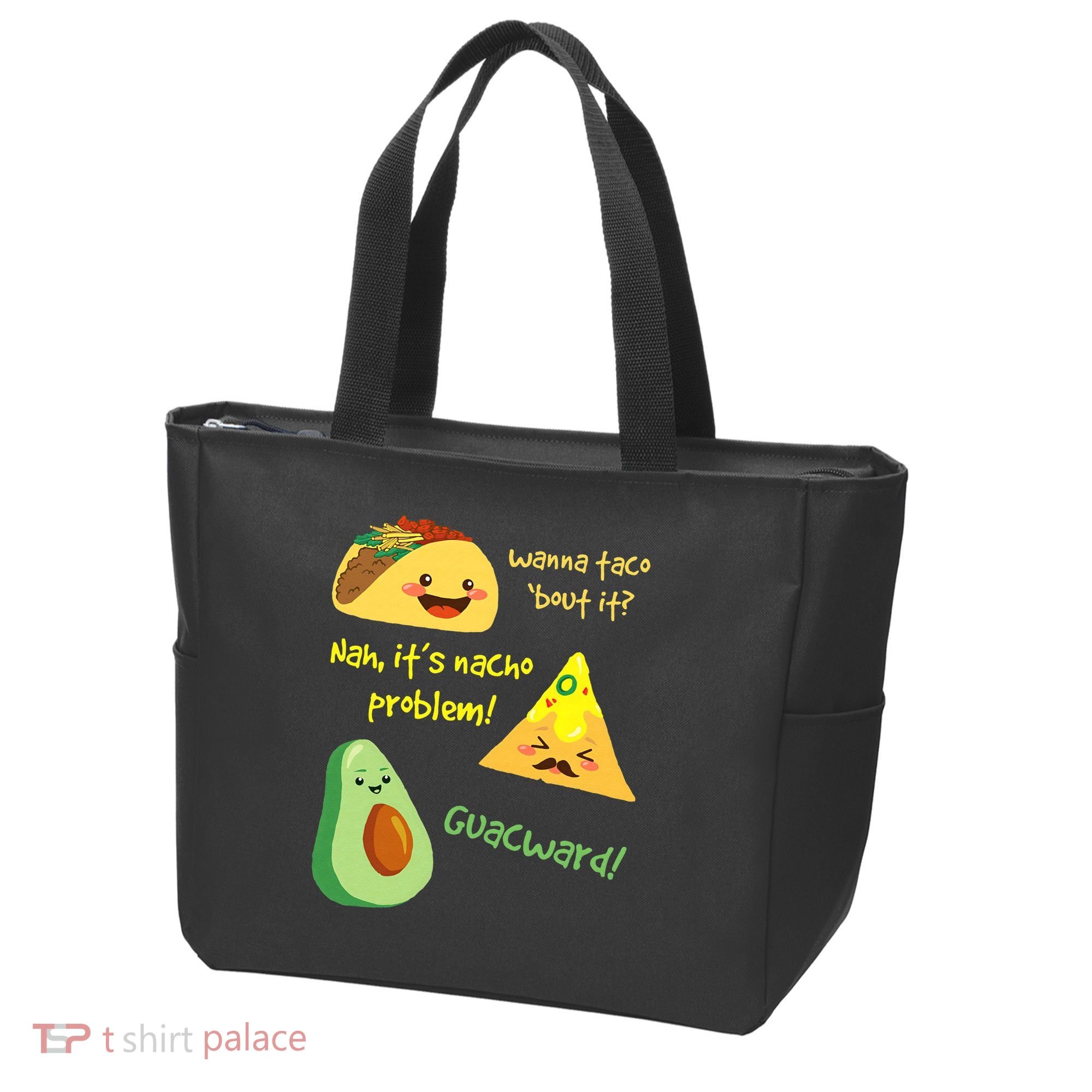 Wanna Taco Bout It Nacho Problem! Funny Avocado Food Pun Tote Bag