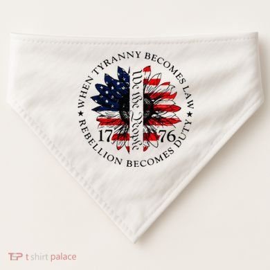 When Tyranny Becomes Law Rebellion Becomes Duty USA-Made Doggie Bandana