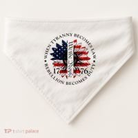 When Tyranny Becomes Law Rebellion Becomes Duty USA-Made Doggie Bandana thumb 0
