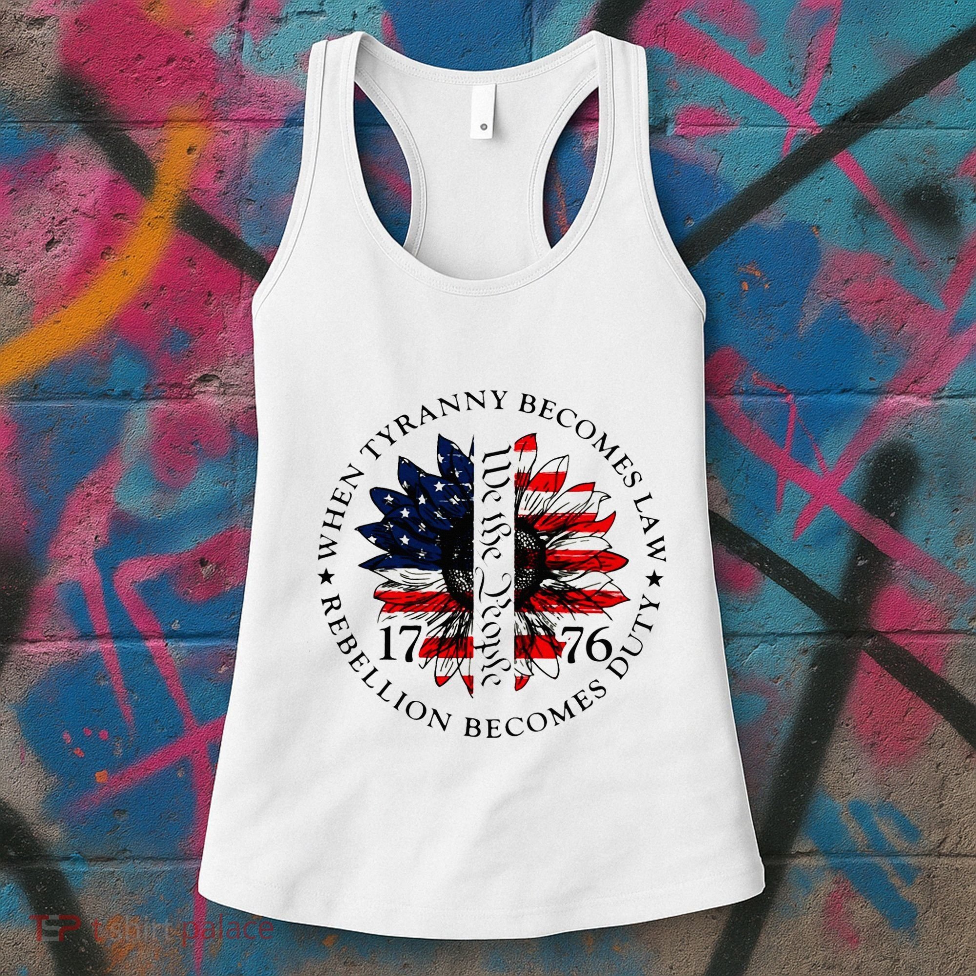 When Tyranny Becomes Law Rebellion Becomes Duty Women's Tank Top
