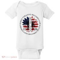 When Tyranny Becomes Law Rebellion Becomes Duty Baby Bodysuit thumb 0