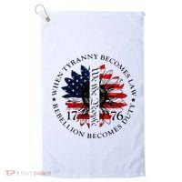 When Tyranny Becomes Law Rebellion Becomes Duty Golf Towel thumb 0