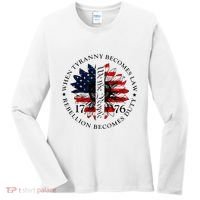 When Tyranny Becomes Law Rebellion Becomes Duty Women's Long Sleeve Shirt thumb 0