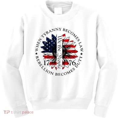 When Tyranny Becomes Law Rebellion Becomes Duty Kids Sweatshirt