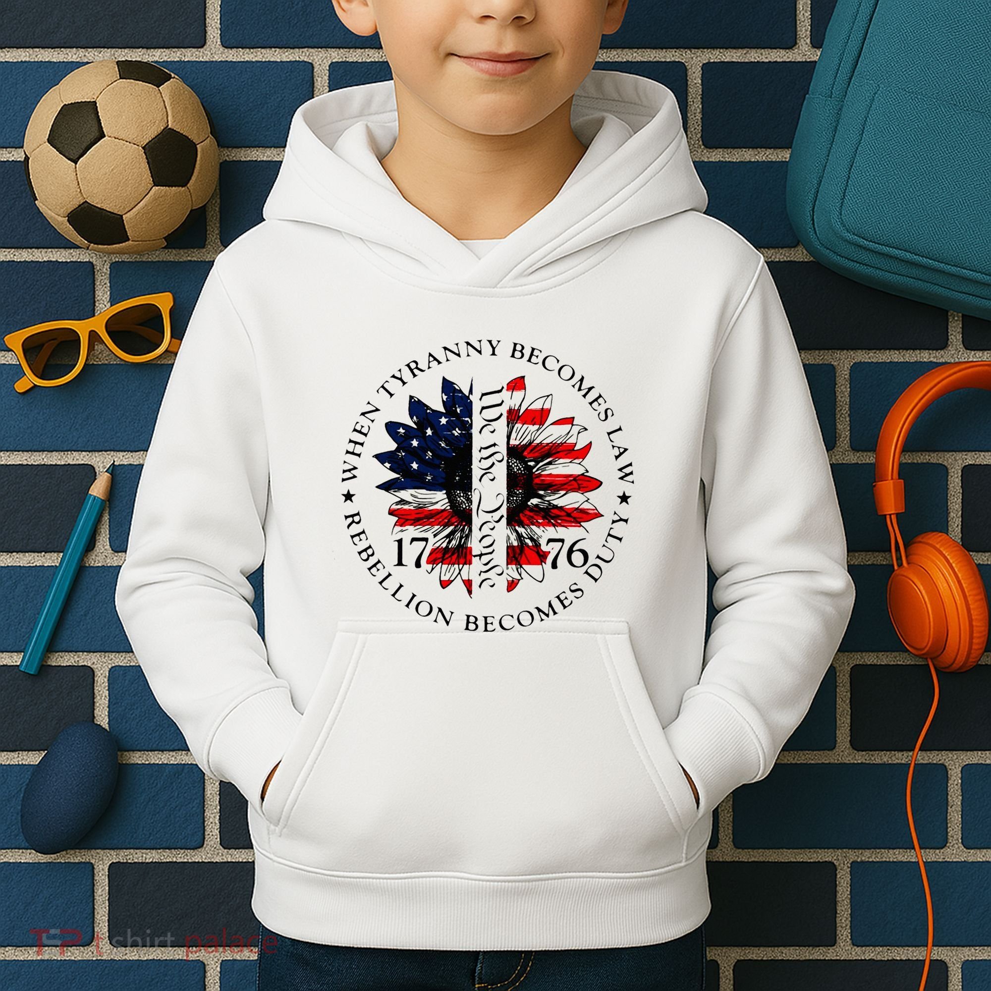 When Tyranny Becomes Law Rebellion Becomes Duty Kids Hoodie