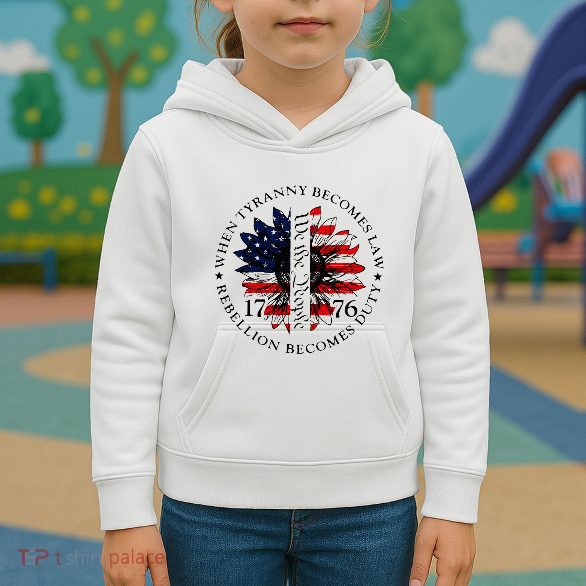 When Tyranny Becomes Law Rebellion Becomes Duty Kids Hoodie