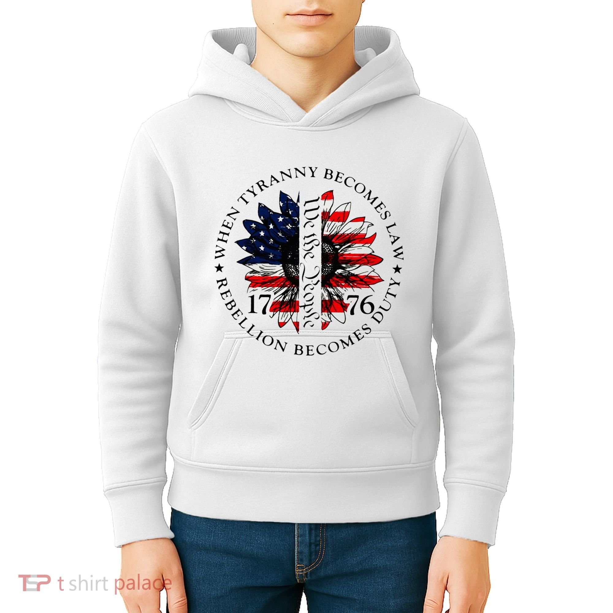 When Tyranny Becomes Law Rebellion Becomes Duty Kids Hoodie