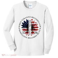 When Tyranny Becomes Law Rebellion Becomes Duty Kids Long Sleeve Shirt thumb 0