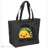 Wanna Taco Bout Jesus Tote Bag thumb 2
