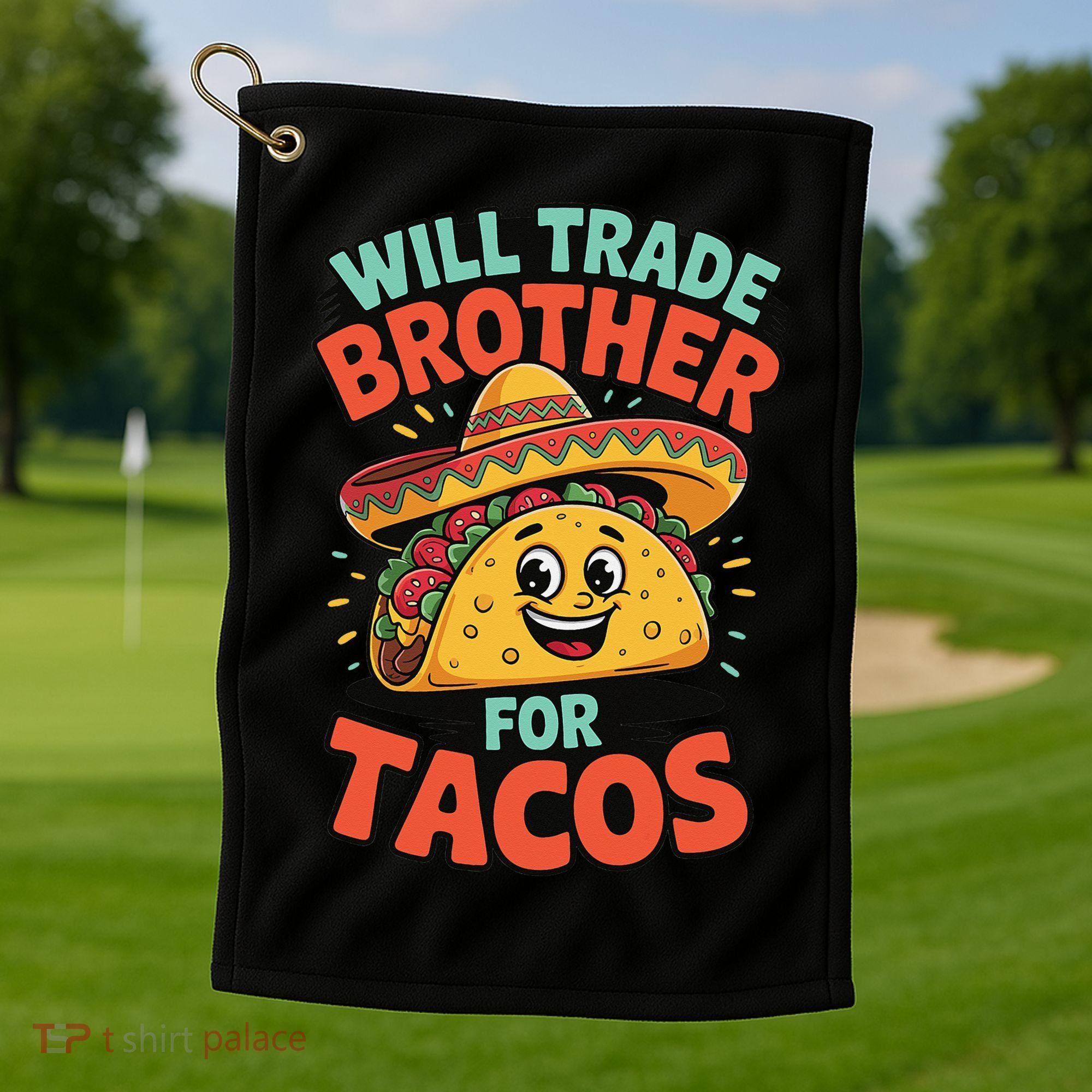 Will Trade Brother For Tacos Golf Towel