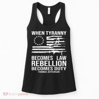 When Tyranny Becomes Law Rebellion Becomes Duty 1776 Women's Tank Top thumb 0