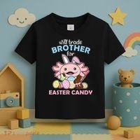 Will Trade Brother For Easter Candy Cute Axolotl Toddler T-Shirt thumb 3