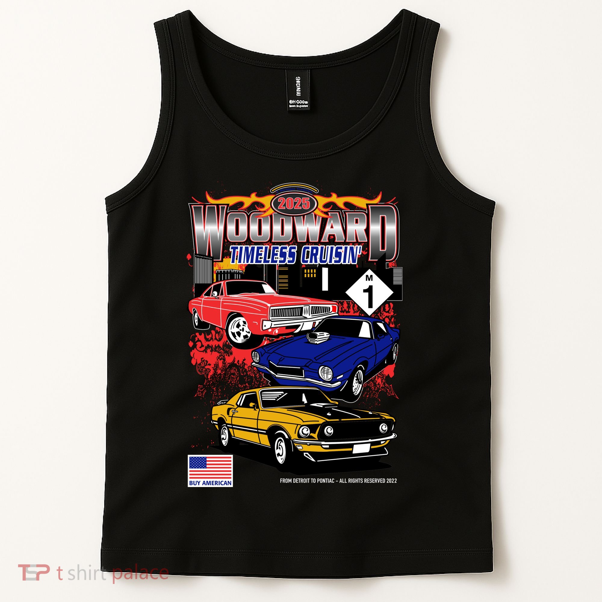 Woodward Timeless Cruisin 2025 Car Cruise Tank Top