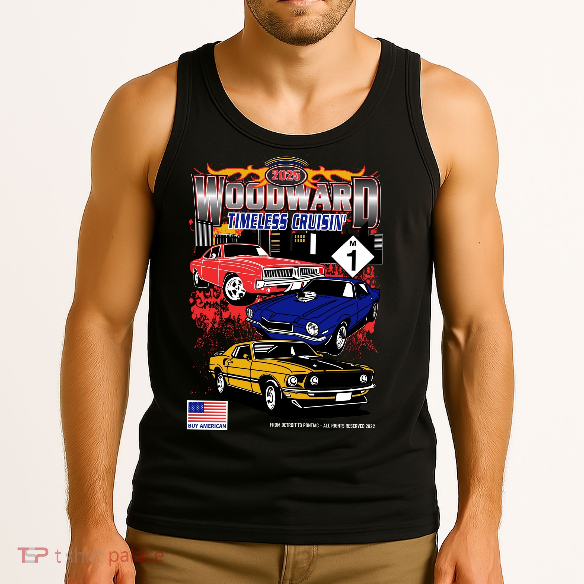 Woodward Timeless Cruisin 2025 Car Cruise Tank Top