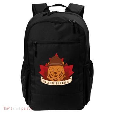Welcome To Canada Maple Leaf Bear Backpack