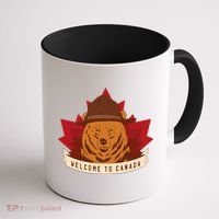 Welcome To Canada Maple Leaf Bear Coffee Mug thumb 1