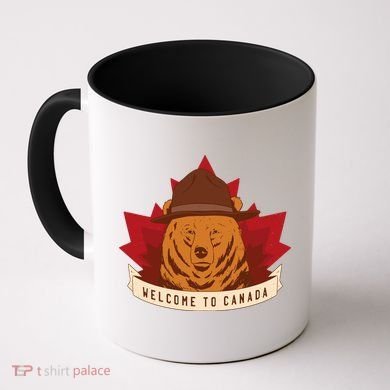 Welcome To Canada Maple Leaf Bear Coffee Mug