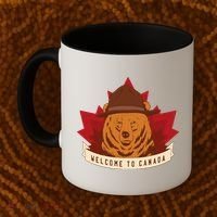 Welcome To Canada Maple Leaf Bear Coffee Mug thumb 2