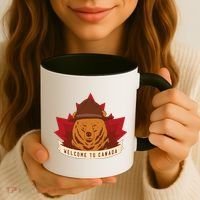 Welcome To Canada Maple Leaf Bear Coffee Mug thumb 3