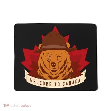 Welcome To Canada Maple Leaf Bear Mousepad