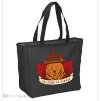 Welcome To Canada Maple Leaf Bear Tote Bag thumb 2