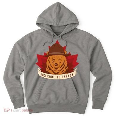 Welcome To Canada Maple Leaf Bear Hoodie