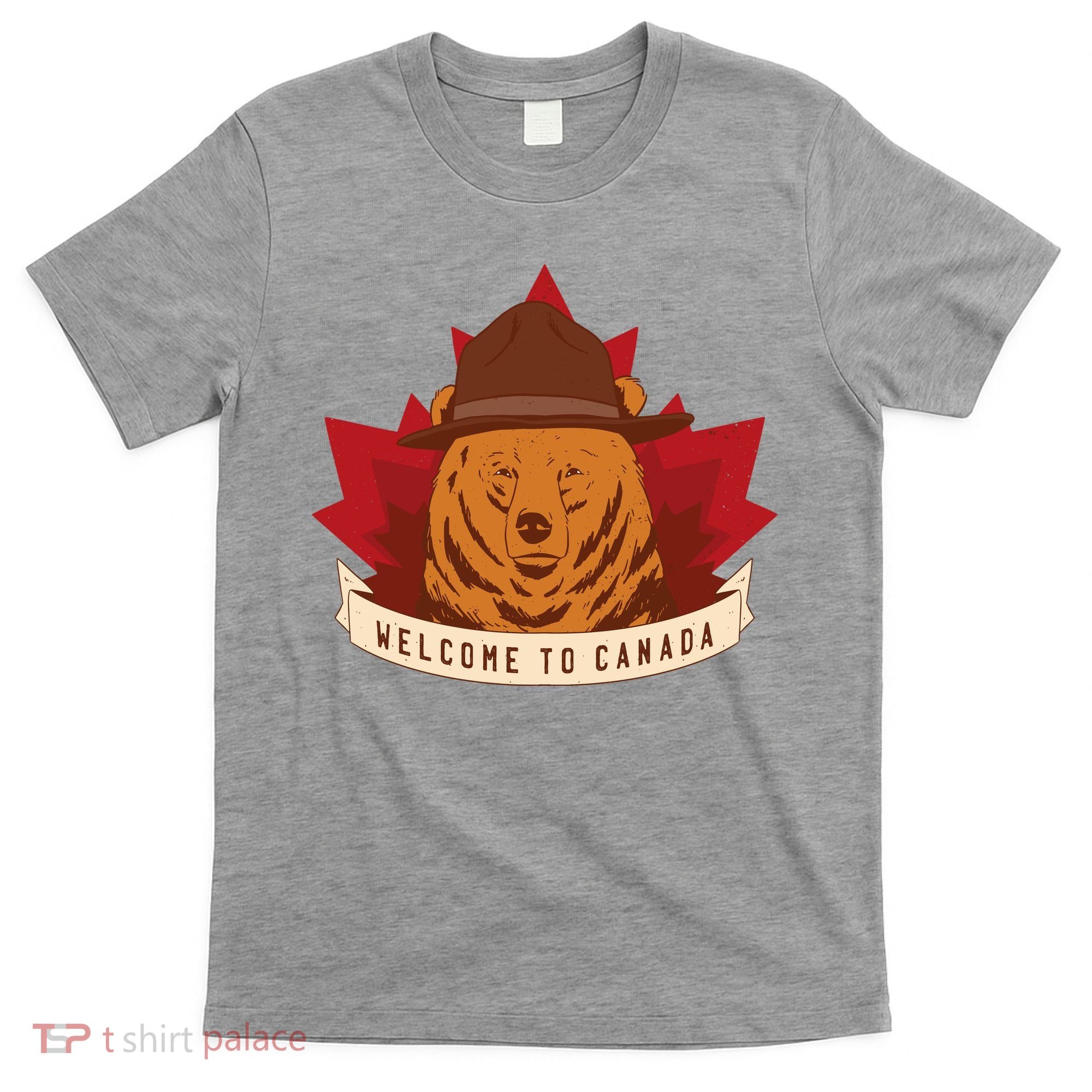 Welcome To Canada Maple Leaf Bear T-Shirt