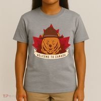 Welcome To Canada Maple Leaf Bear T-Shirt thumb 4