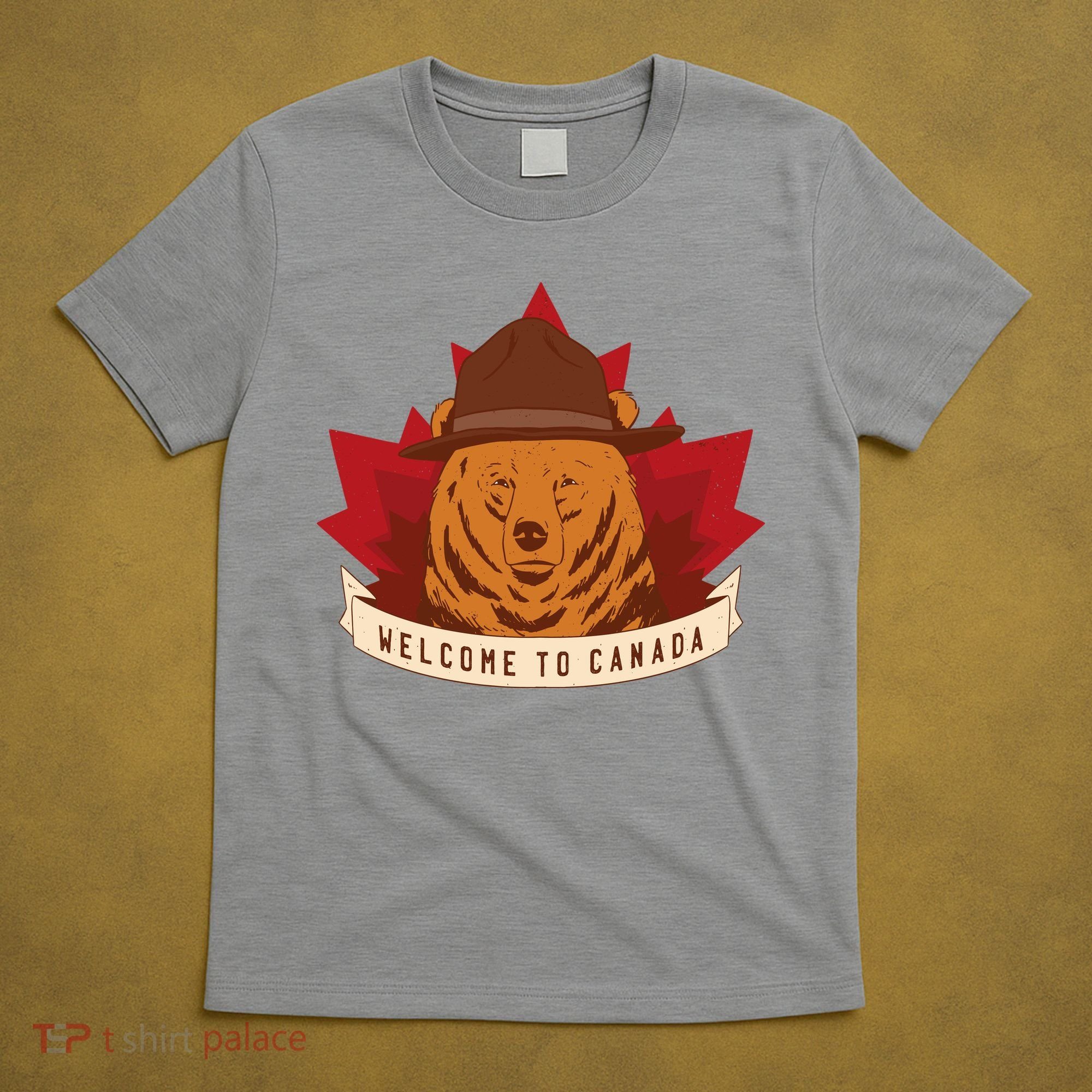 Welcome To Canada Maple Leaf Bear T-Shirt