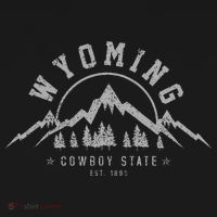 Wyoming The Cowboy State Est. 1890 Vintage Mountains Gift T-Shirt thumb 7