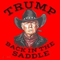 Western Trump Cowboy Santa Hat thumb 1