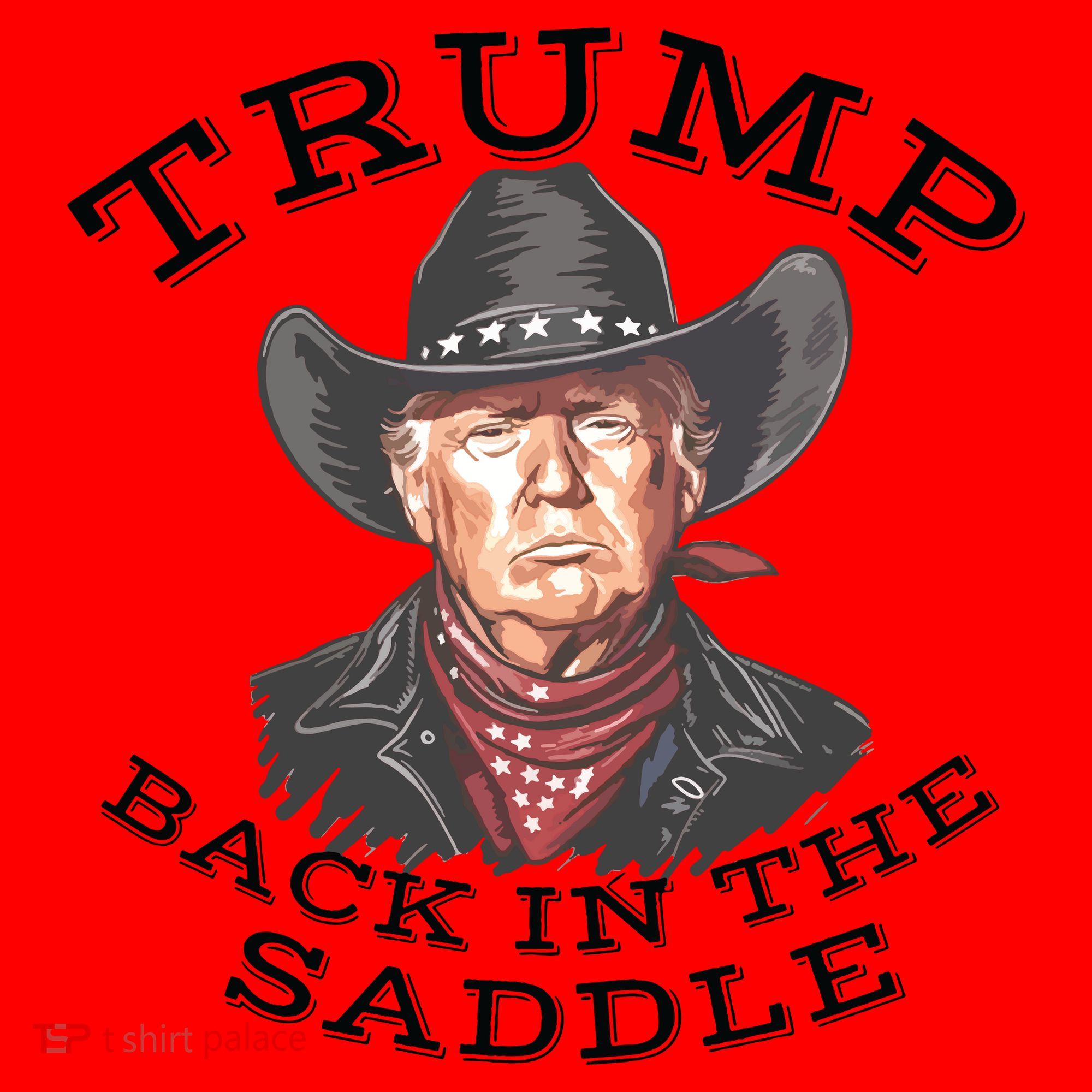 Western Trump Cowboy Santa Hat