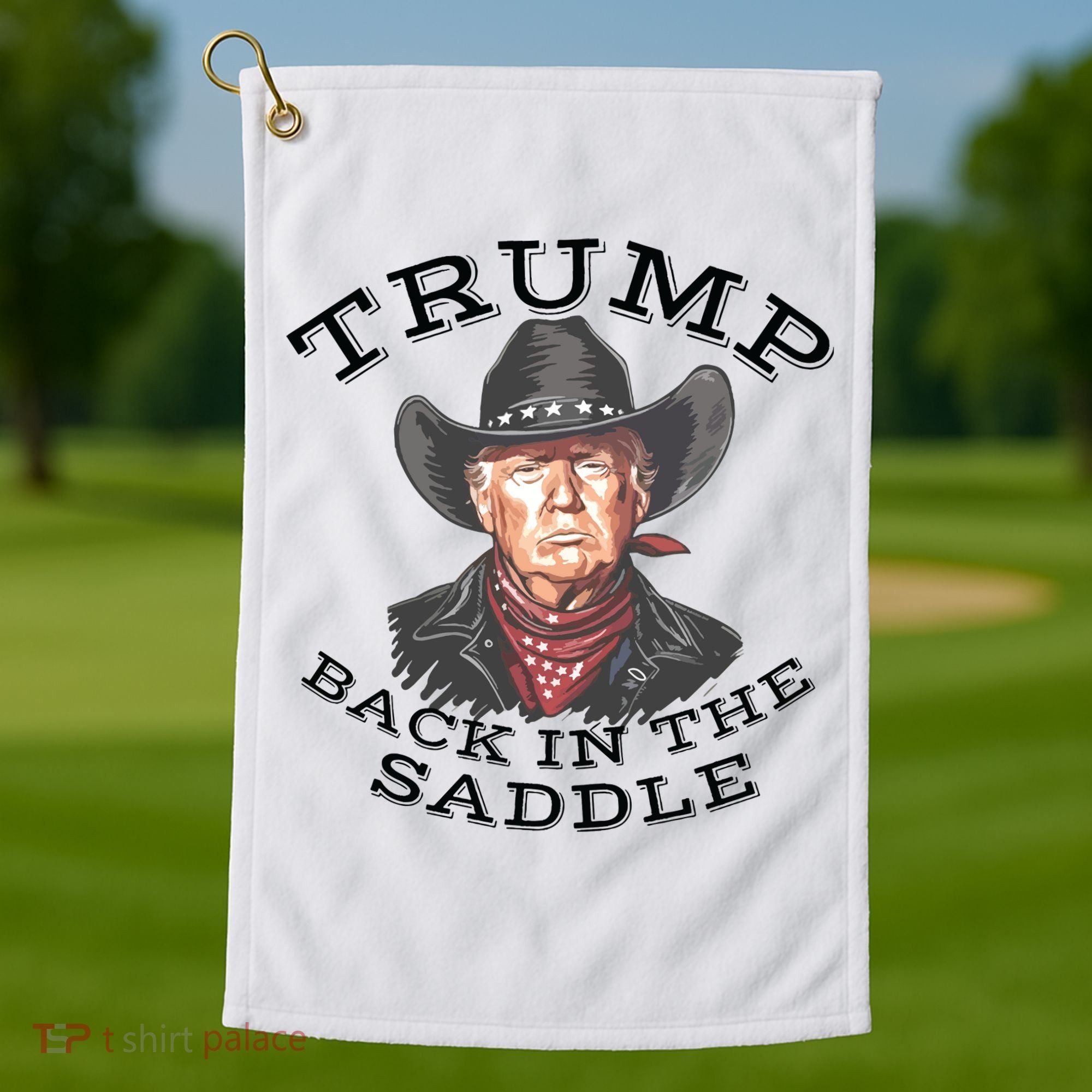 Western Trump Cowboy Golf Towel