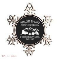Welcome To Camp Quitcherbitchin Camp Camper Camping Graphic Ornament thumb 0